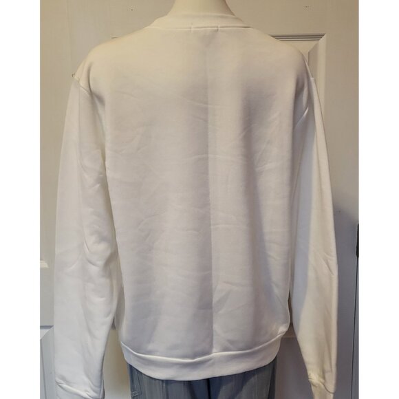 Better Together Christmas Sweatshirt White & Pink With HO, HO, HO Size Large NWT - Picture 5 of 6